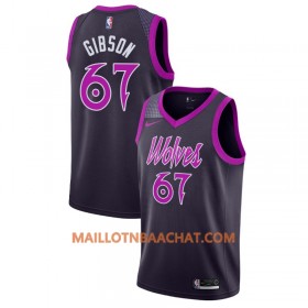Maillot NBA Minnesota Timberwolves Taj Gibson 67 2018-19 Nike City Edition Violet Swingman - Homme